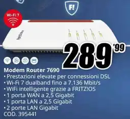 MediaWorld FRITZ! Modem Router 7690 offerta
