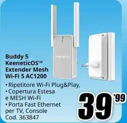 MediaWorld KEENETIC Buddy 5 KeeneticOS Extender Mesh Wi-Fi 5 AC1200 offerta