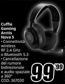 MediaWorld steelseries Cuffie Gaming Arctis Nova 5 offerta