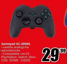 MediaWorld nacon Gamepad GC-200WL offerta