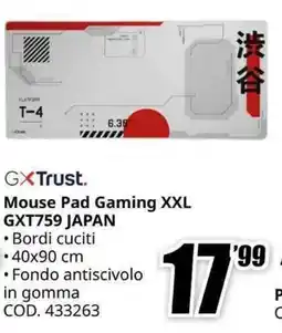 MediaWorld GX Trust. GX Trust. Mouse Pad Gaming XXL GXT759 JAPAN offerta