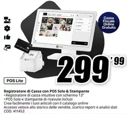 MediaWorld sumup Registratore di Cassa con POS Solo & Stampante offerta