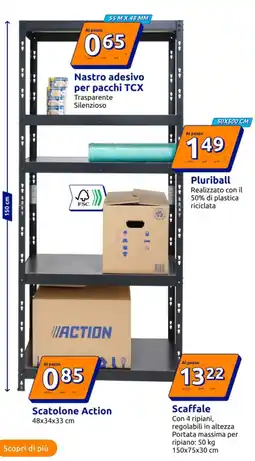 Action Scaffale Con 4 ripiani offerta