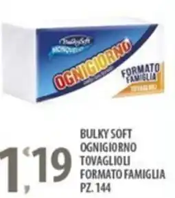 Sisa Bulky soft ognigiorno tovaglioli formato famiglia pz. 144 offerta