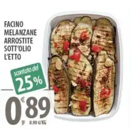 Sisa Facino melanzane arrostite sott'olio l'etto offerta
