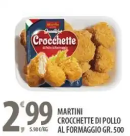 Sisa Martini crocchette di pollo 5.98€/kg al formaggio offerta