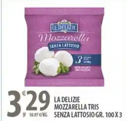 Sisa La delizie mozzarella tris senza lattosio offerta