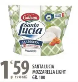 Sisa Santa lucia mozzarella light offerta
