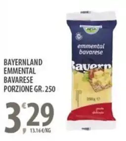 Sisa Bayernland emmental bavarese porzione offerta