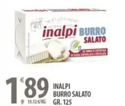 Sisa Inalpi burro salato offerta