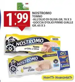 Sisa Nostromo tonno -all'olio di oliva-goccia d'olio pinne gialle offerta