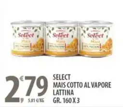 Sisa Select mais cotto al vapore lattina offerta