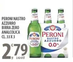 Sisa Peroni nastro azzurro birra zero analcolica offerta