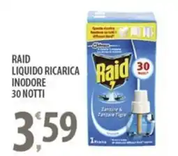 Sisa Raid liquido ricarica inodore 30 notti offerta