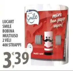 Sisa Lucart smile bobina multiuso 2 veli 400 strappi offerta