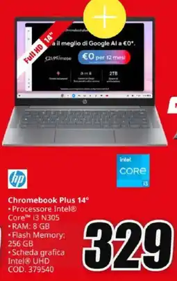 MediaWorld hp Chromebook Plus 14° offerta
