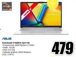 MediaWorld ASUS Notebook E1504FA-NJ311W offerta