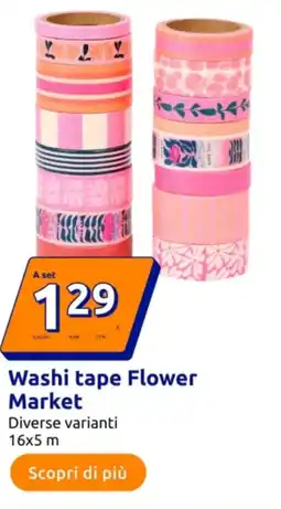 Action Washi tape Flower Market offerta