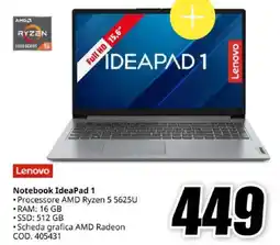MediaWorld Lenovo Notebook IdeaPad 1 offerta