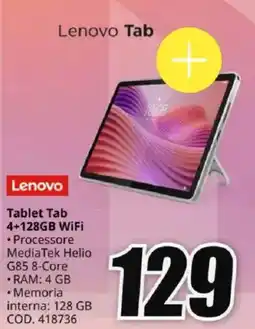 MediaWorld Lenovo Tablet Tab 4+128GB WiFi offerta