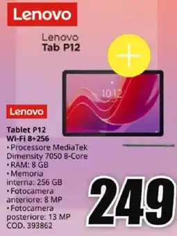 MediaWorld Lenovo Tab P12 Wi-Fi 8+256 offerta