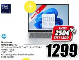 MediaWorld hp Notebook Omnibook 7 AI offerta