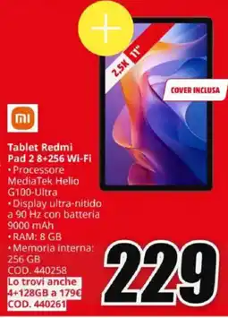 MediaWorld Tablet Redmi Pad 2 8+256 Wi-Fi offerta