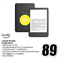MediaWorld kindle E-Book Reader Kindle Base offerta