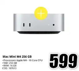 MediaWorld Mac Mini M4 256 GB offerta