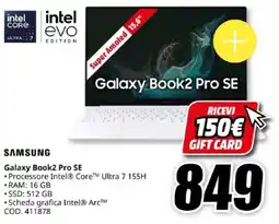 MediaWorld SAMSUNG Galaxy Book2 Pro SE offerta