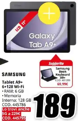 MediaWorld SAMSUNG Tablet A9+ 6+128 Wi-Fi offerta