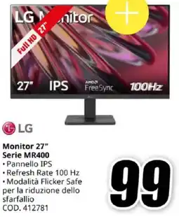 MediaWorld LG Monitor 27" Serie MR400 offerta