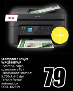 MediaWorld EPSON Stampante Inkjet WF-2930DWF offerta