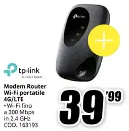 MediaWorld tp-link Modem Router Wi-Fi portatile 4G/LTE offerta