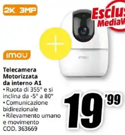 MediaWorld IMOU Telecamera Motorizzata da interno A1 offerta