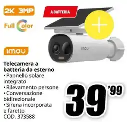 MediaWorld IMOU Telecamera a batteria da esterno offerta
