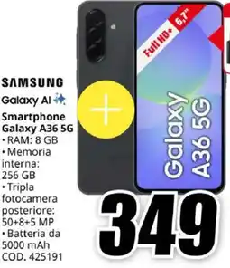 MediaWorld SAMSUNG Galaxy Al Smartphone Galaxy A26 5G offerta
