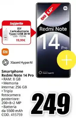 MediaWorld Smartphone Redmi Note 14 Pro offerta
