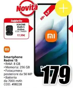 MediaWorld Smartphone Redmi 15 offerta