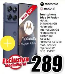 MediaWorld motorola Smartphone Edge 60 Fusion offerta
