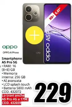 MediaWorld oppo Smartphone A5 Pro 5G offerta