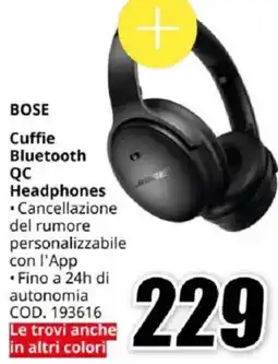 MediaWorld BOSE Cuffie Bluetooth QC Headphones offerta