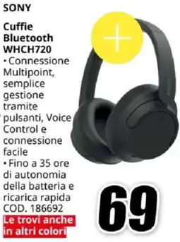 MediaWorld SONY Cuffie Bluetooth WHCH720 offerta