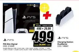 MediaWorld PS5 Slim Digital + Charging Station DualSense offerta