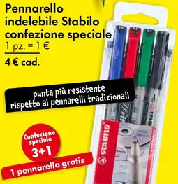 Tedi Pennarello indelebile Stabilo confezione speciale offerta