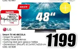 MediaWorld LG Smart TV 4K 48C55LA offerta