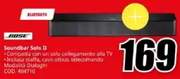 MediaWorld BOSE Soundbar Solo II offerta