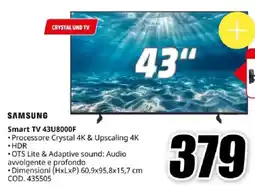 MediaWorld SAMSUNG Smart TV 43U8000F offerta