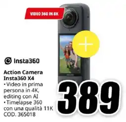 MediaWorld Insta360 Action Camera Insta360 X4 offerta