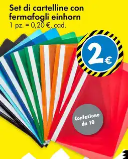 Tedi Set di cartelline con fermafogli einhorn offerta